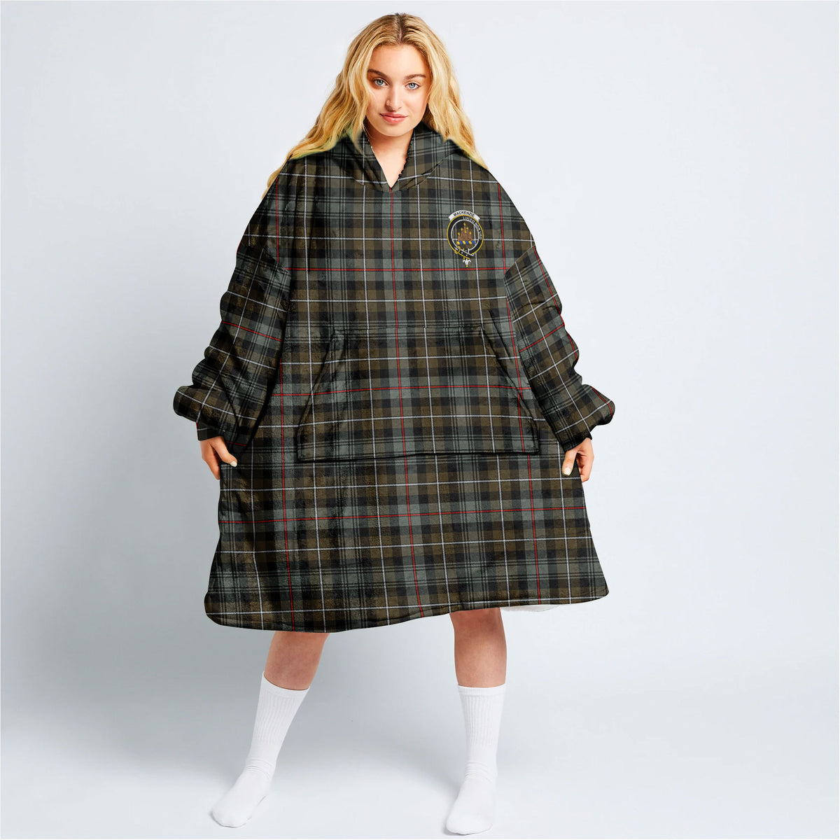 MacKenzie Weathered Tartan Hoodie Blanket