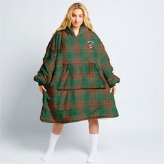 Menzies Green Ancient Tartan Hoodie Blanket