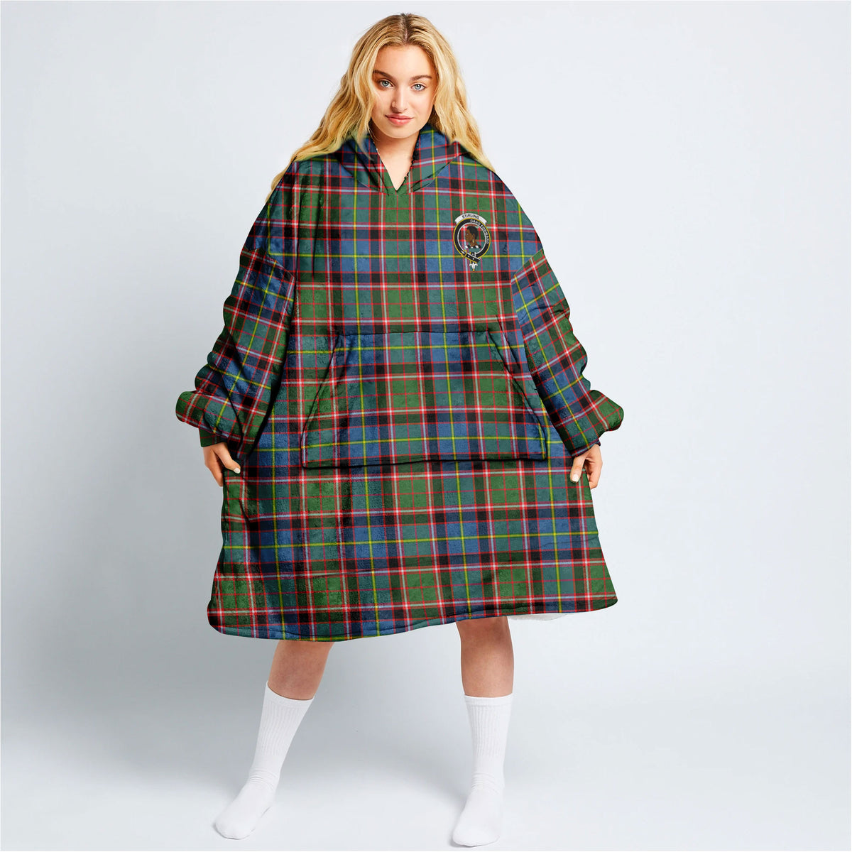 Stirling (of Keir) Tartan Hoodie Blanket