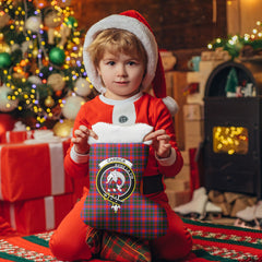 Carrick District Tartan Crest Christmas Stocking