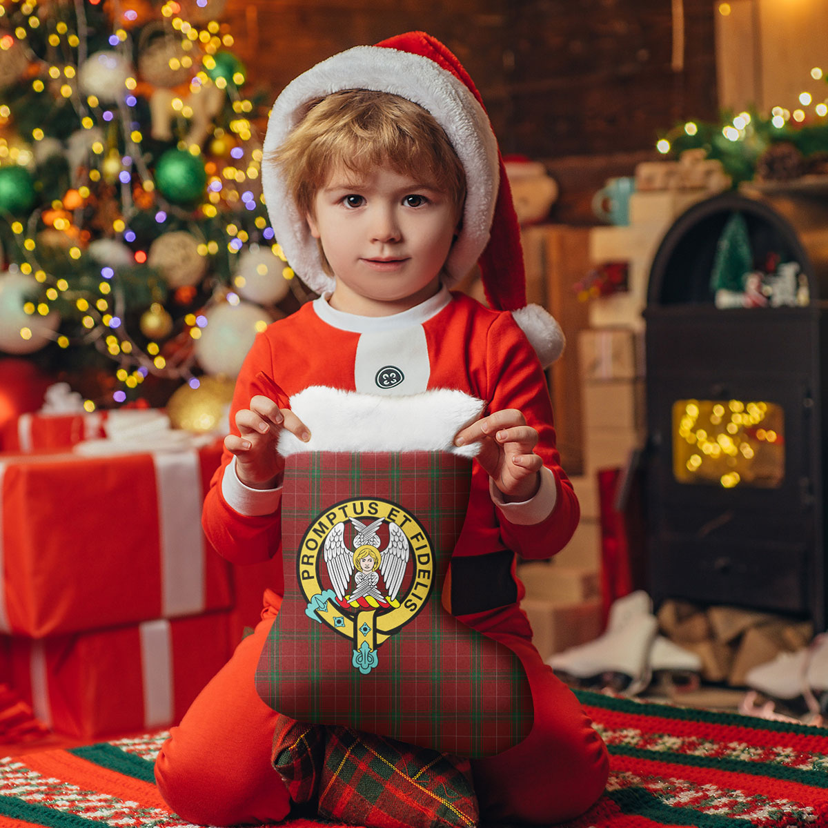 Carruthers Tartan Crest Christmas Stocking