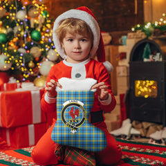 Laing Tartan Crest Christmas Stocking