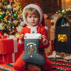 MacLennan Ancient Tartan Crest Christmas Stocking