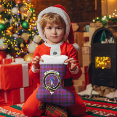 Montgomery Modern Tartan Crest Christmas Stocking