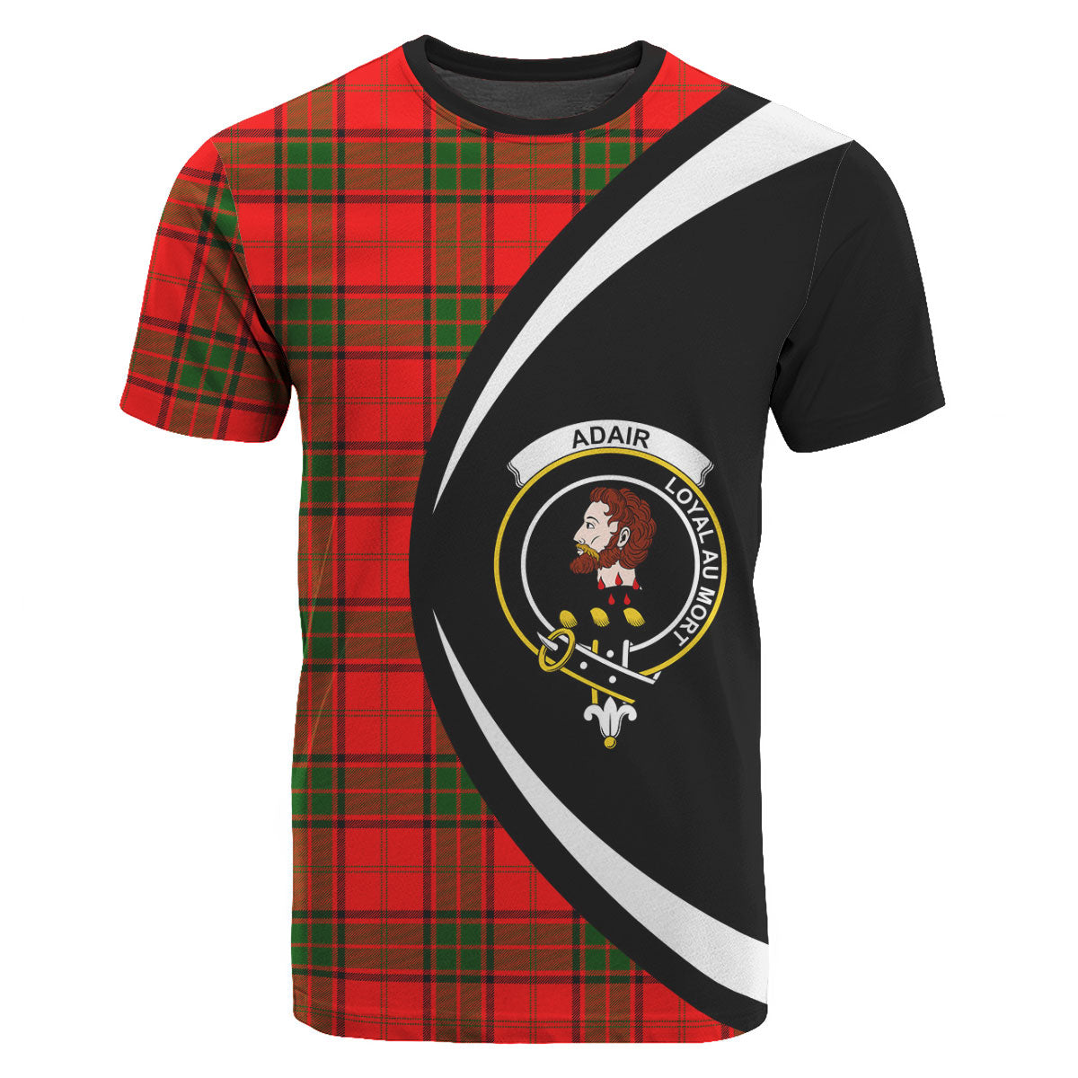 Adair Modern Tartan Crest T-shirt - Circle Style