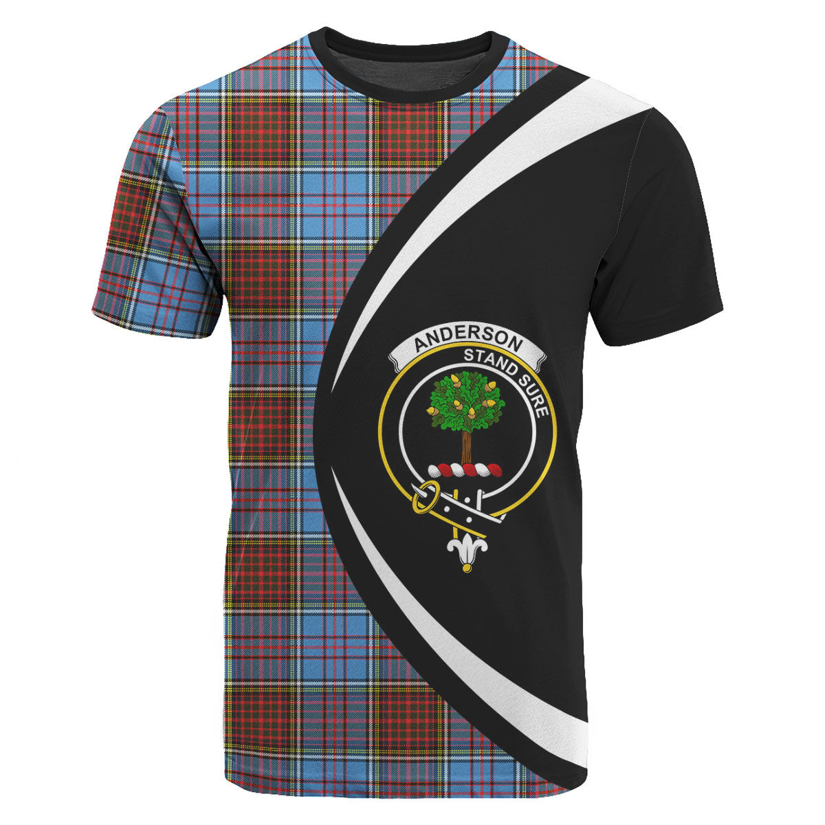 Anderson Modern Tartan Crest T-shirt - Circle Style