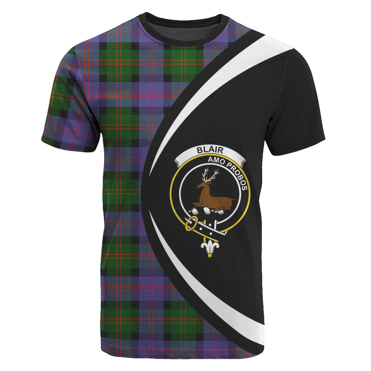 Blair Modern Tartan Crest T-shirt - Circle Style