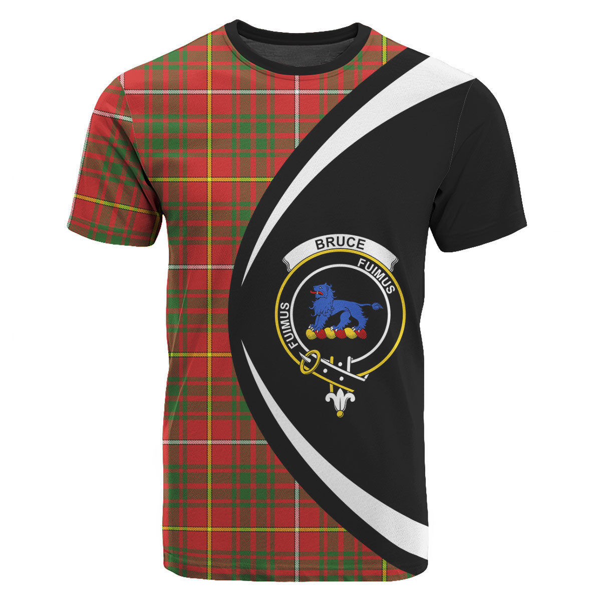 Bruce Modern Tartan Crest T-shirt - Circle Style