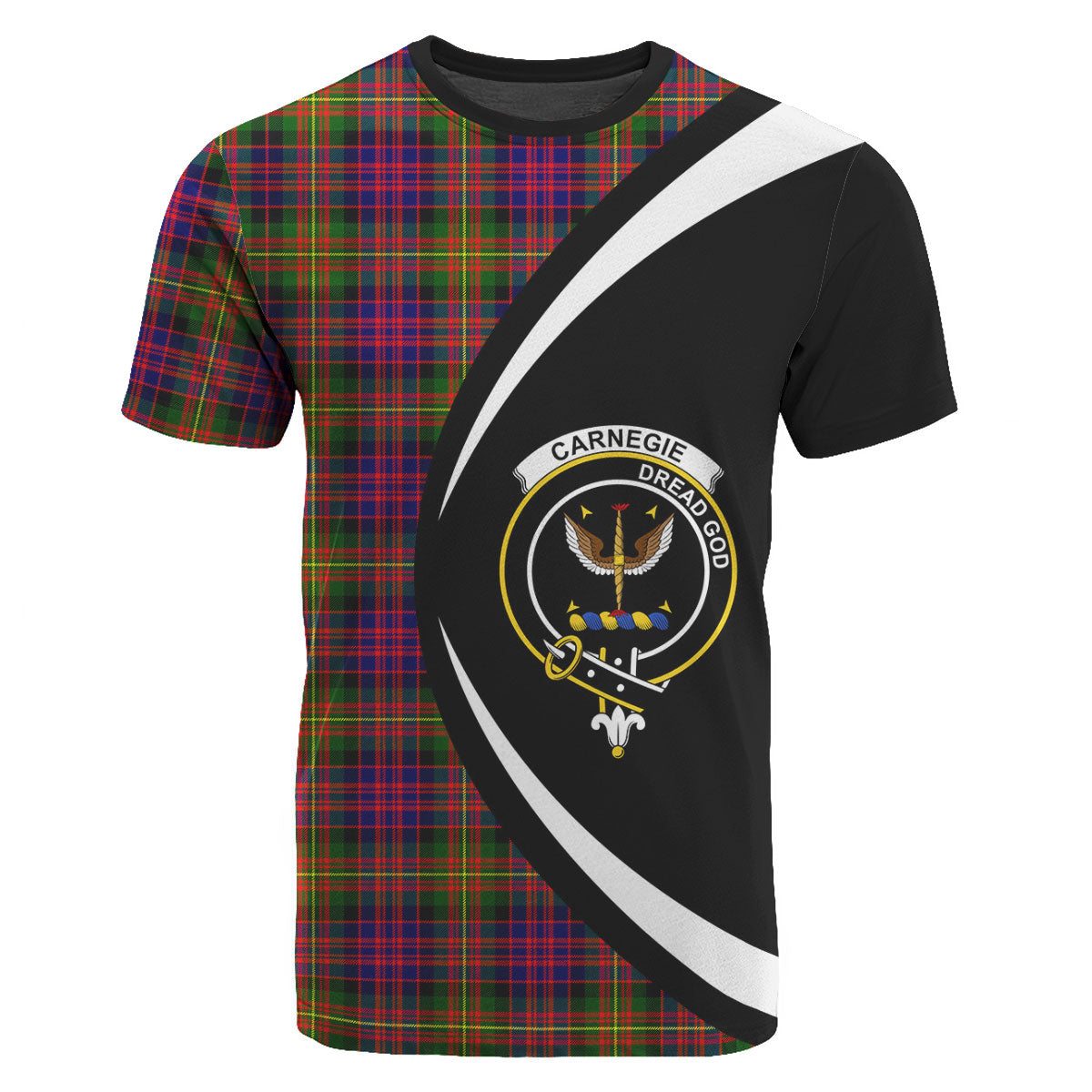 Carnegie Modern Tartan Crest T-shirt - Circle Style