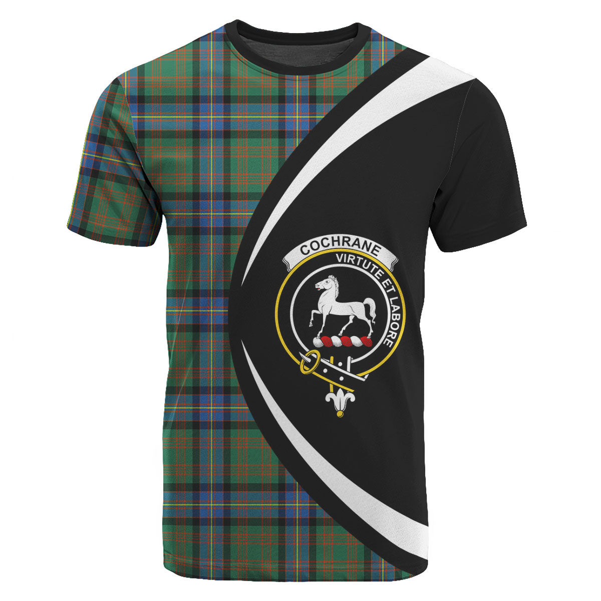 Cochrane Ancient Tartan Crest T-shirt - Circle Style