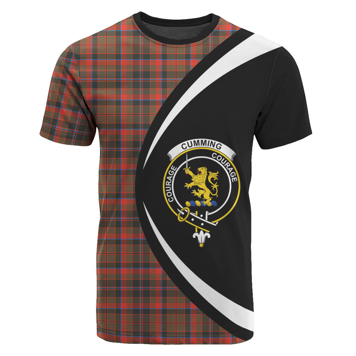 Cumming Hunting Weathered Tartan Crest T-shirt - Circle Style