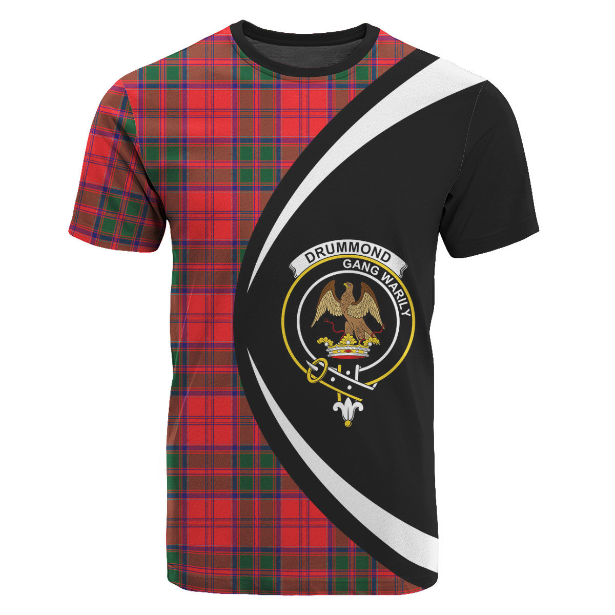 Drummond Modern Tartan Crest T-shirt - Circle Style