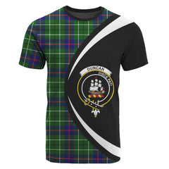 Duncan Modern Tartan Crest T-shirt - Circle Style