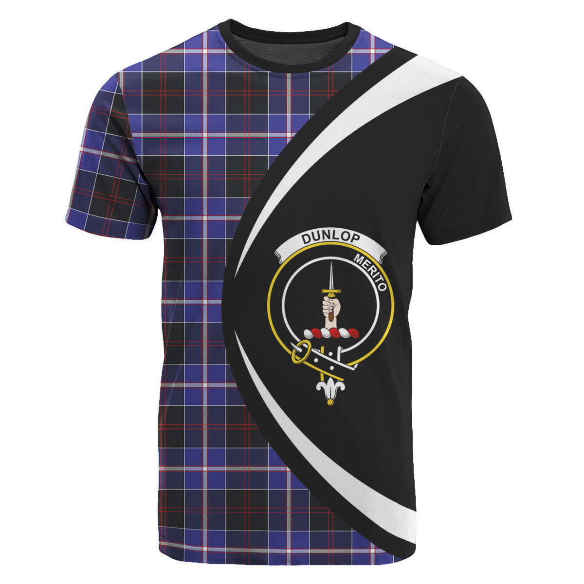 Dunlop Modern Tartan Crest T-shirt - Circle Style