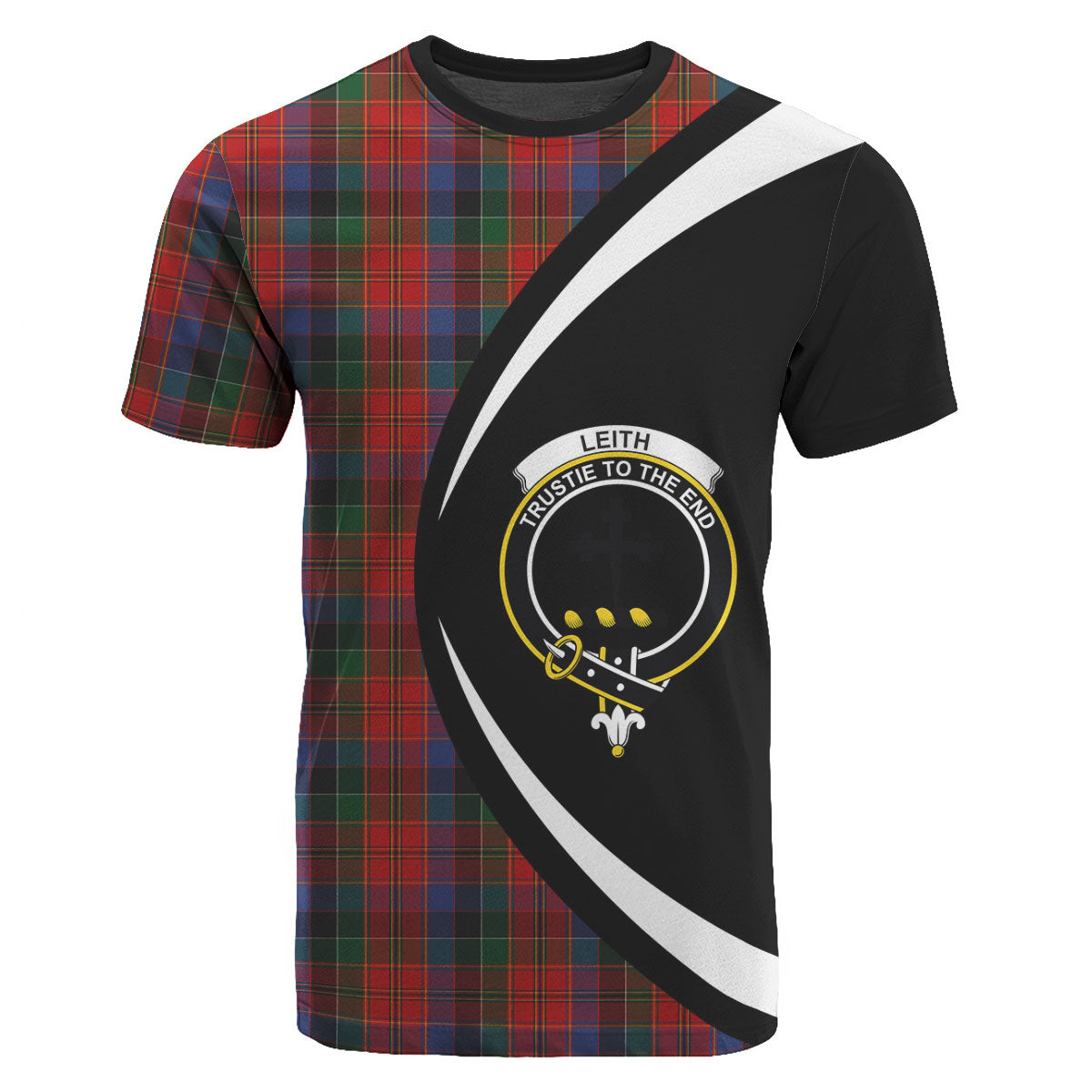 Leith Tartan Crest T-shirt - Circle Style