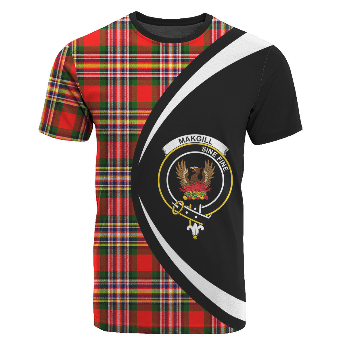 Makgill Tartan Crest T-shirt - Circle Style