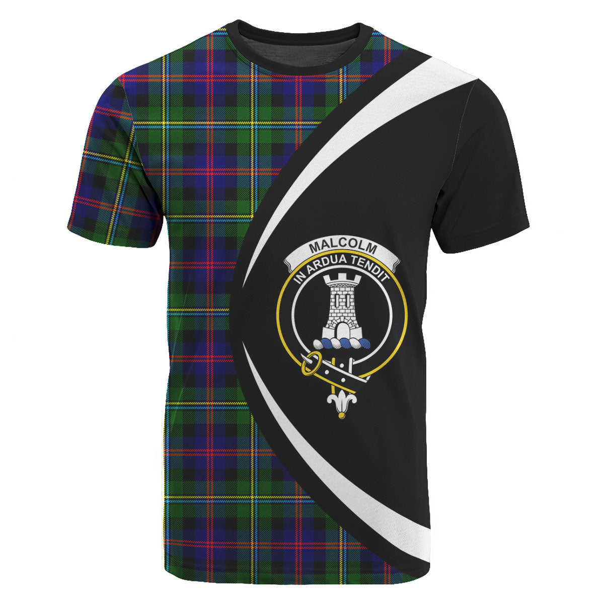 Malcolm Tartan Crest T-shirt - Circle Style