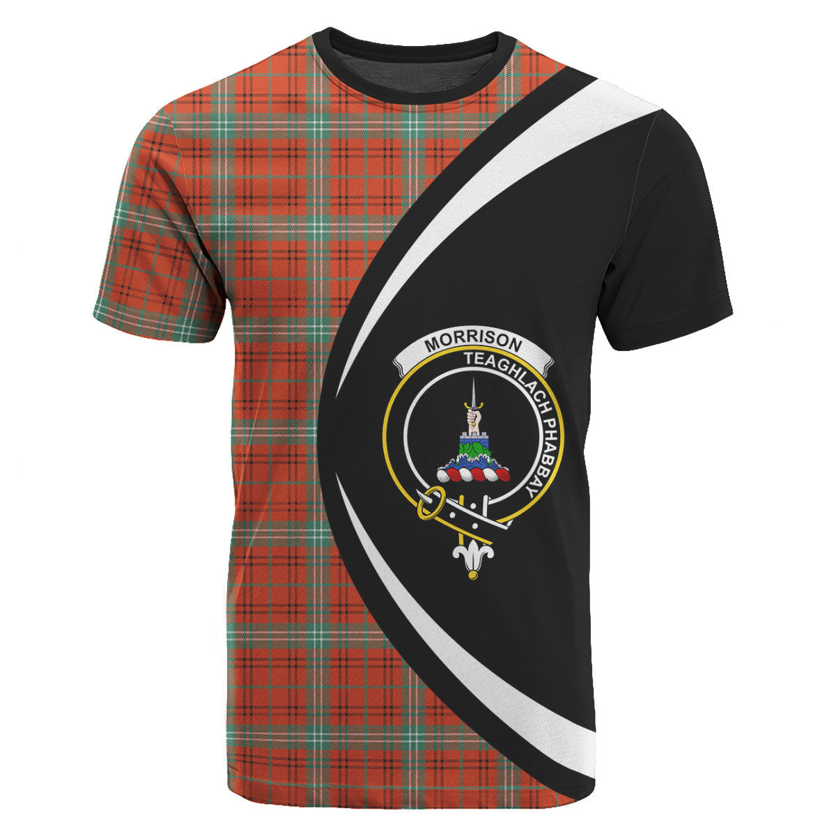 Morrison Red Ancient Tartan Crest T-shirt - Circle Style