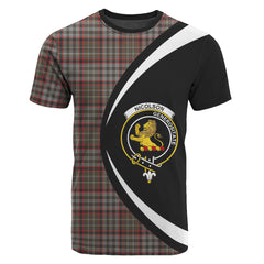 Nicolson Hunting Weathered Tartan Crest T-shirt - Circle Style