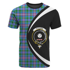 Pitcairn Hunting Tartan Crest T-shirt - Circle Style