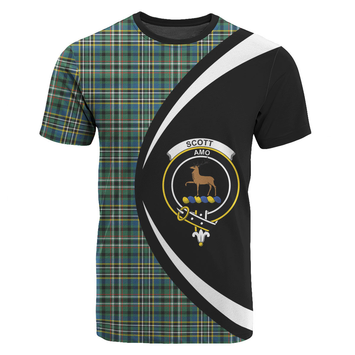 Scott Green Ancient Tartan Crest T-shirt - Circle Style