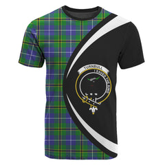 Turnbull Hunting Tartan Crest T-shirt - Circle Style