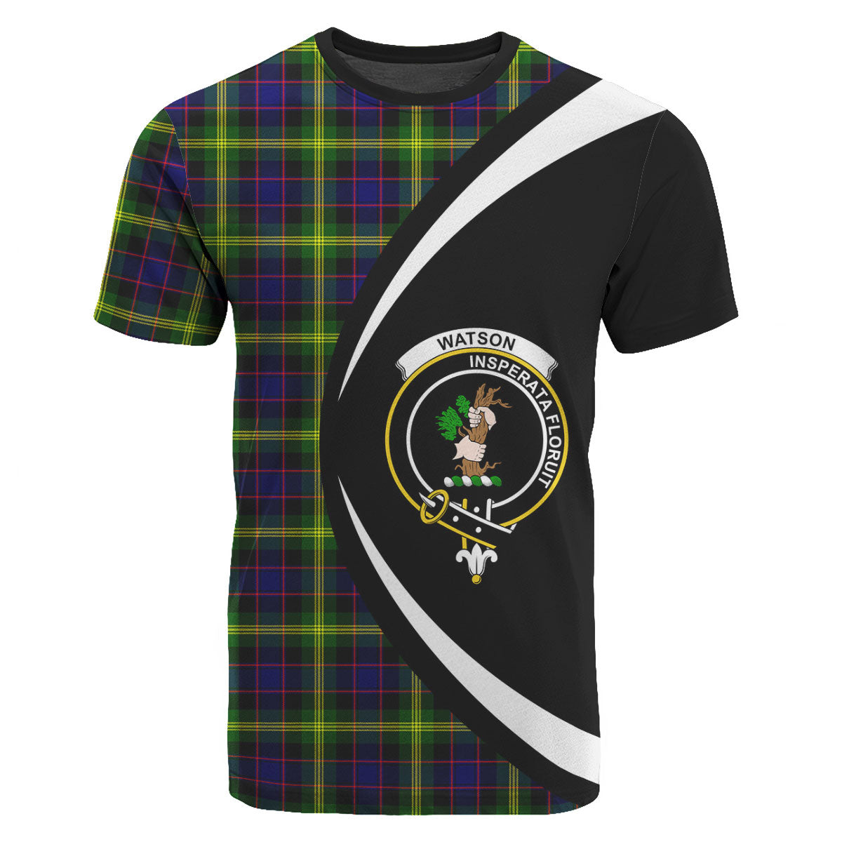 Watson Modern Tartan Crest T-shirt - Circle Style