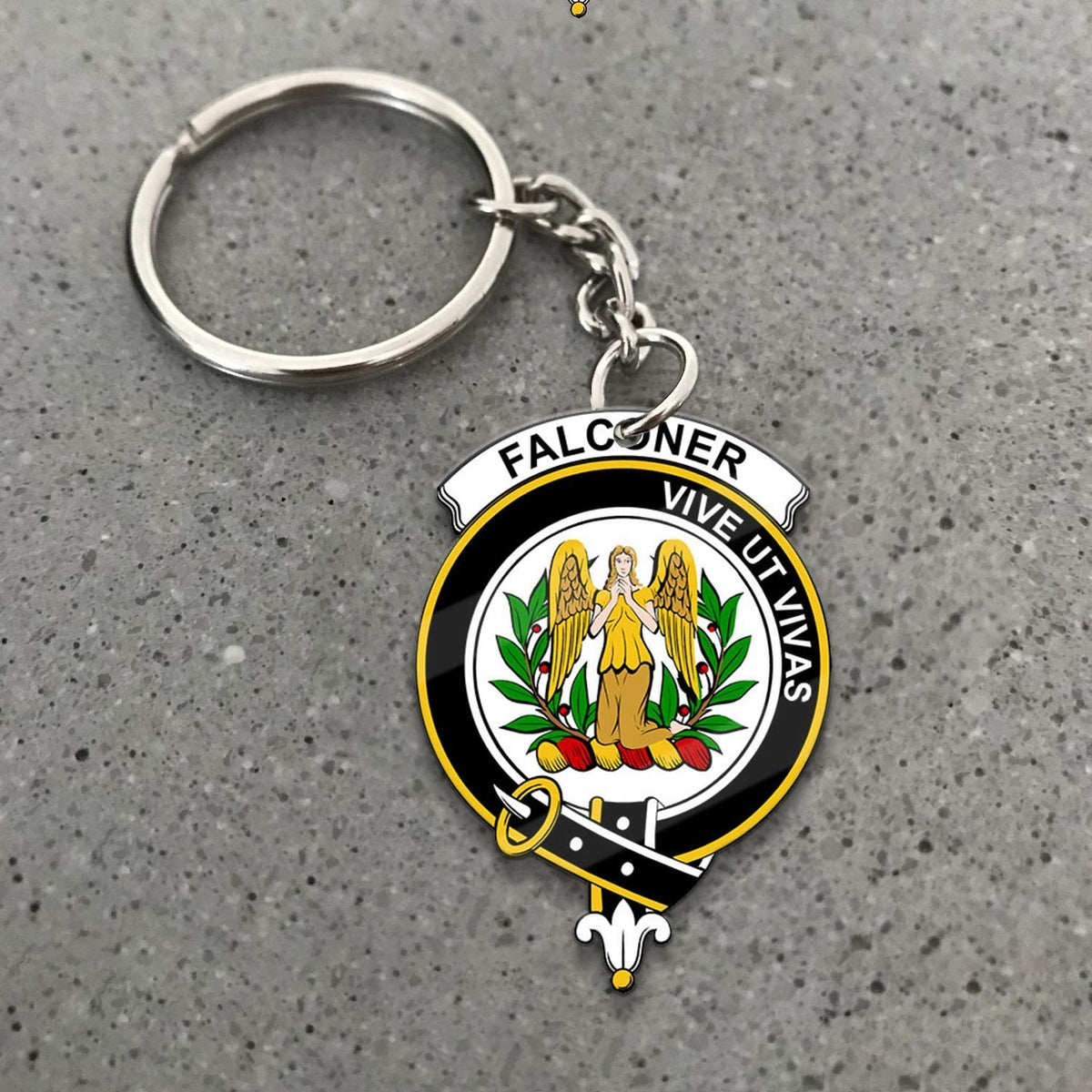 Falconer Crest Keychain