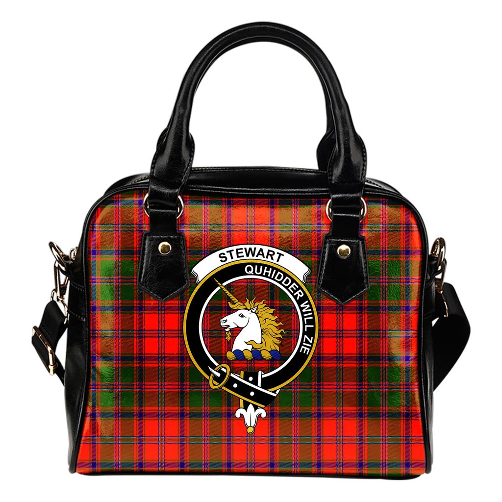 Stewart of Appin Modern Tartan Crest Shoulder Handbags