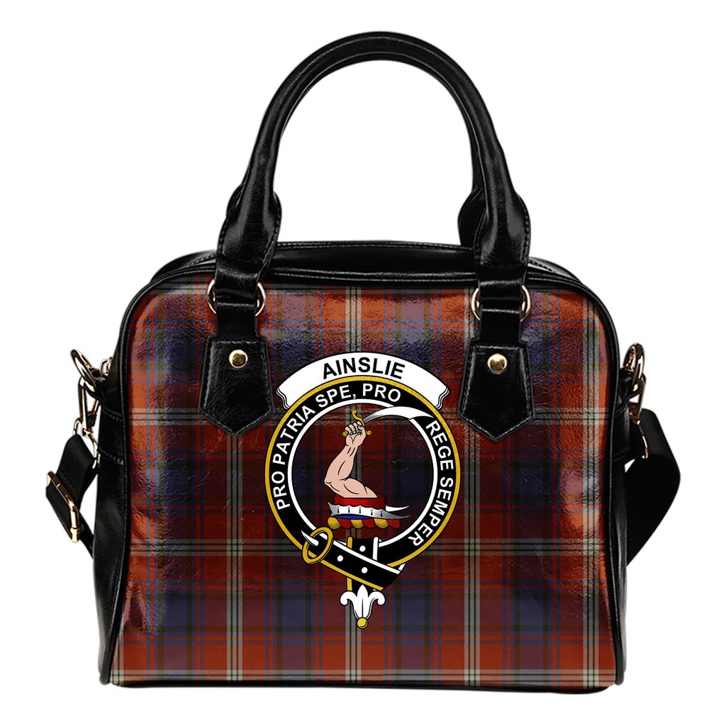 Ainslie Family Tartan Crest Shoulder Handbags