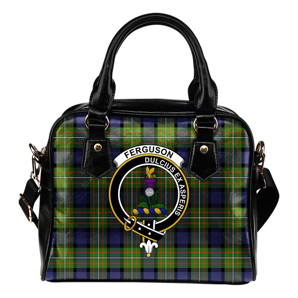 Fergusson Modern Tartan Crest Shoulder Handbags