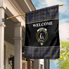 Fletcher Tartan Crest Black Garden Flag