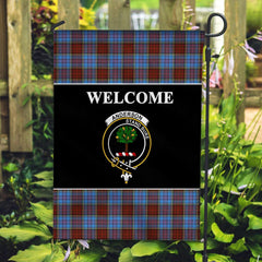 Anderson Tartan Crest Black Garden Flag