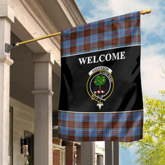 Anderson Tartan Crest Black Garden Flag