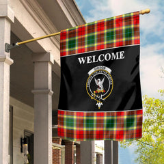 Gibson Tartan Crest Black Garden Flag