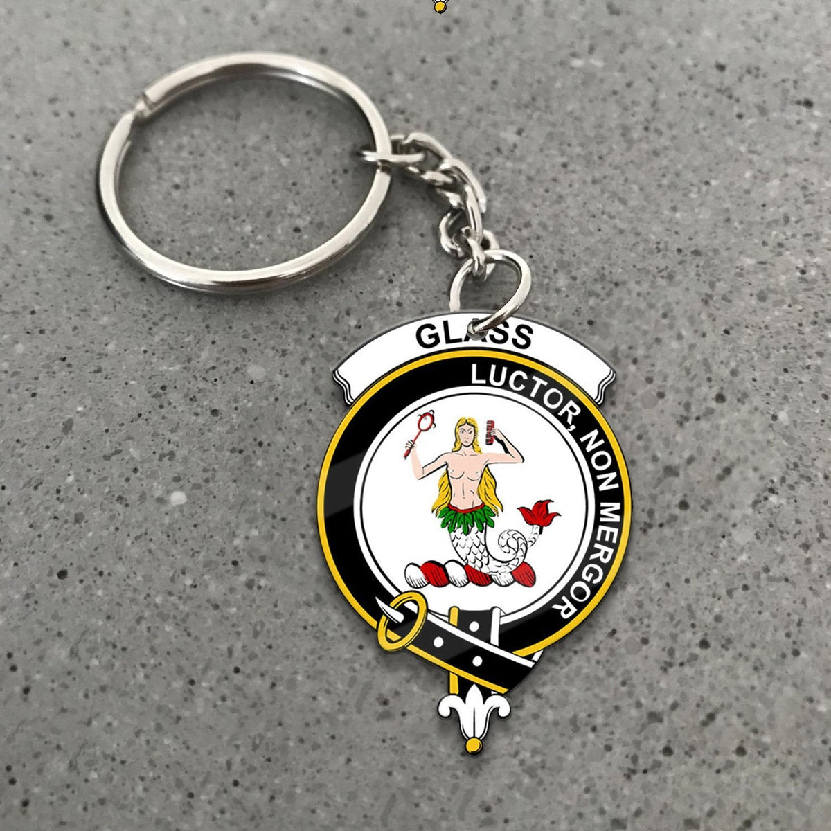 Glass Crest Keychain