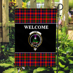 Gow (of Skeoch) Tartan Crest Black Garden Flag