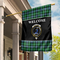 Arbuthnot Tartan Crest Black Garden Flag