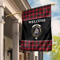 Haig Tartan Crest Black Garden Flag