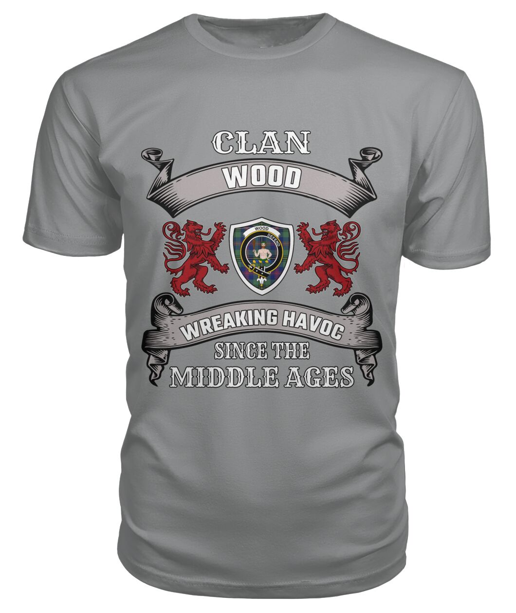 Wood Family Tartan - 2D T-shirt