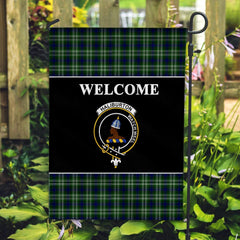 Haliburton Tartan Crest Black Garden Flag