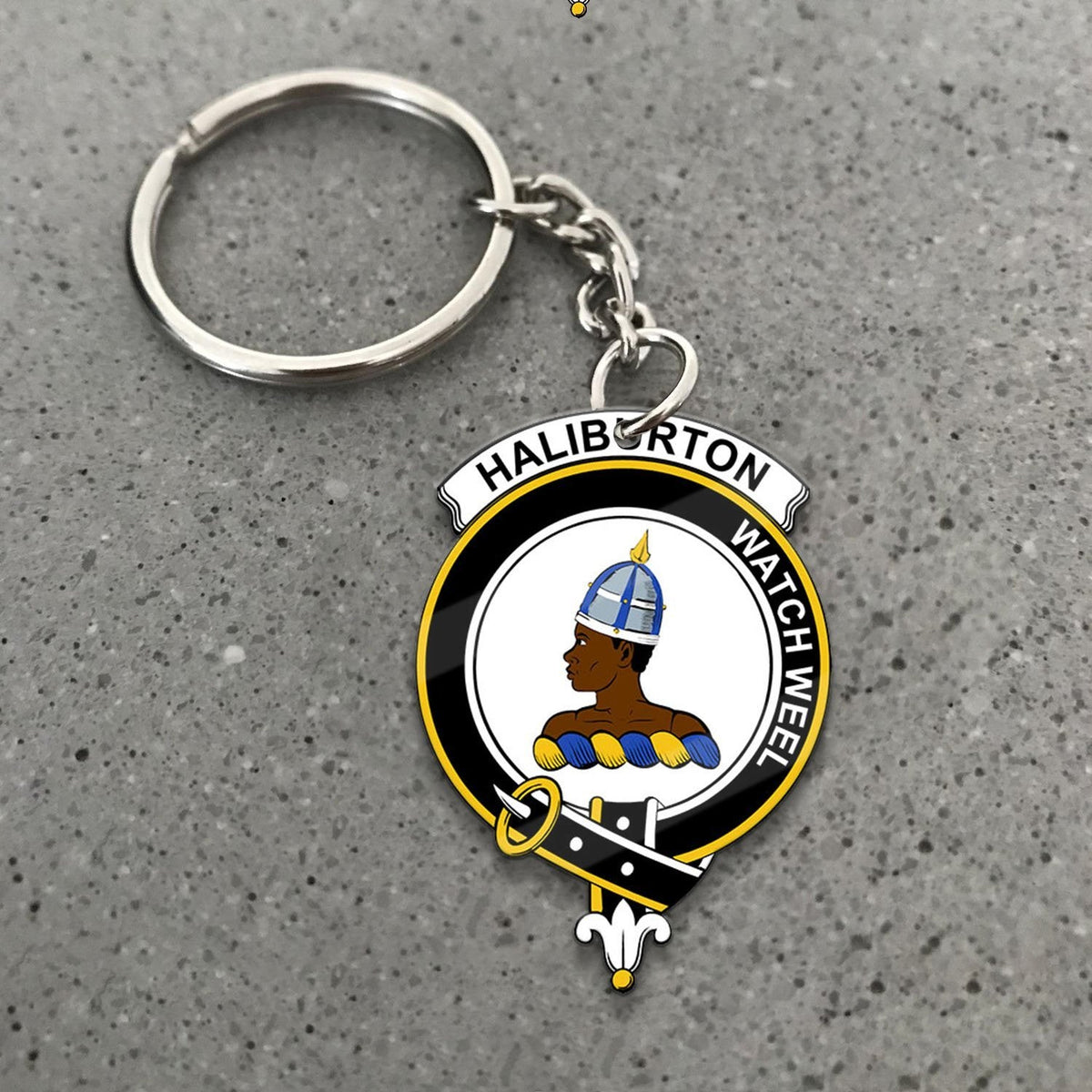 Haliburton Crest Keychain