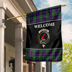 Armstrong Tartan Crest Black Garden Flag