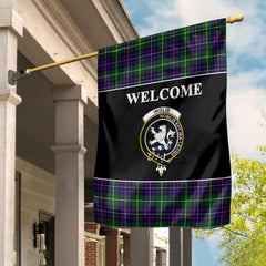 Inglis Tartan Crest Black Garden Flag