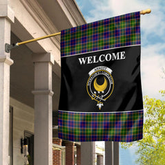 Arnott Tartan Crest Black Garden Flag