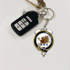 Leslie Crest Keychain