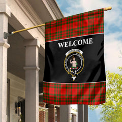 Livingstone Tartan Crest Black Garden Flag