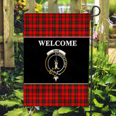 Bain Tartan Crest Black Garden Flag