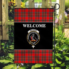 MacBain Tartan Crest Black Garden Flag