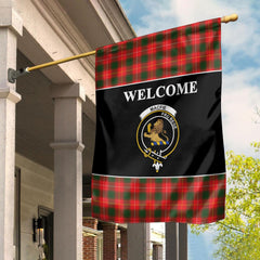 MacFie (of Dreghorn) Tartan Crest Black Garden Flag